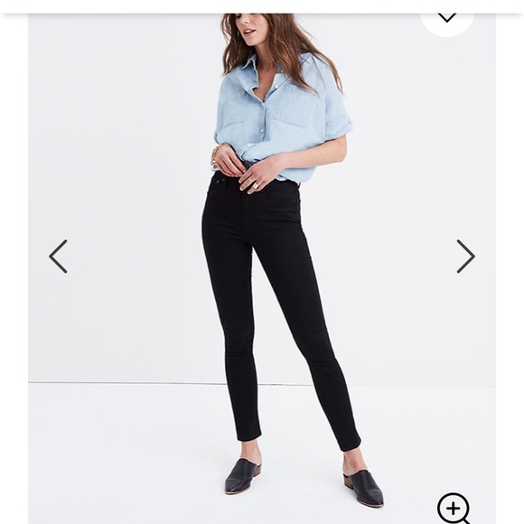 Madewell Denim - EUC Madewell 10” high rise black skinny jeans